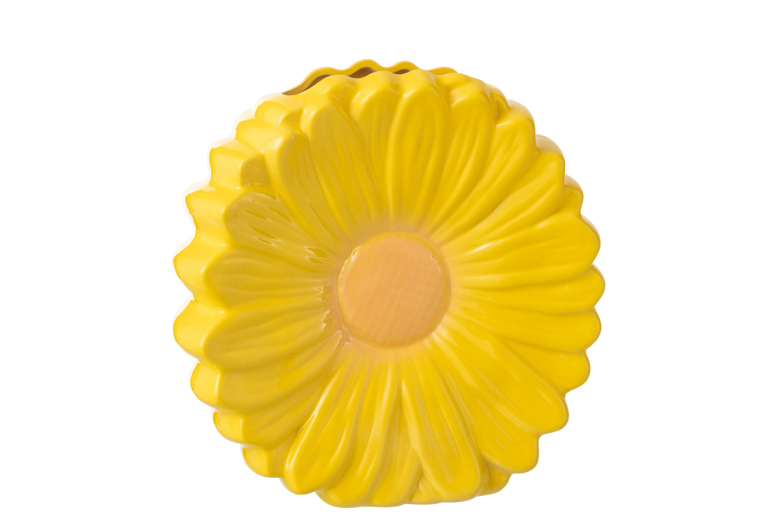 VASE BLUME Gelb - Gelb, Keramik (26.5cm) - J-Line