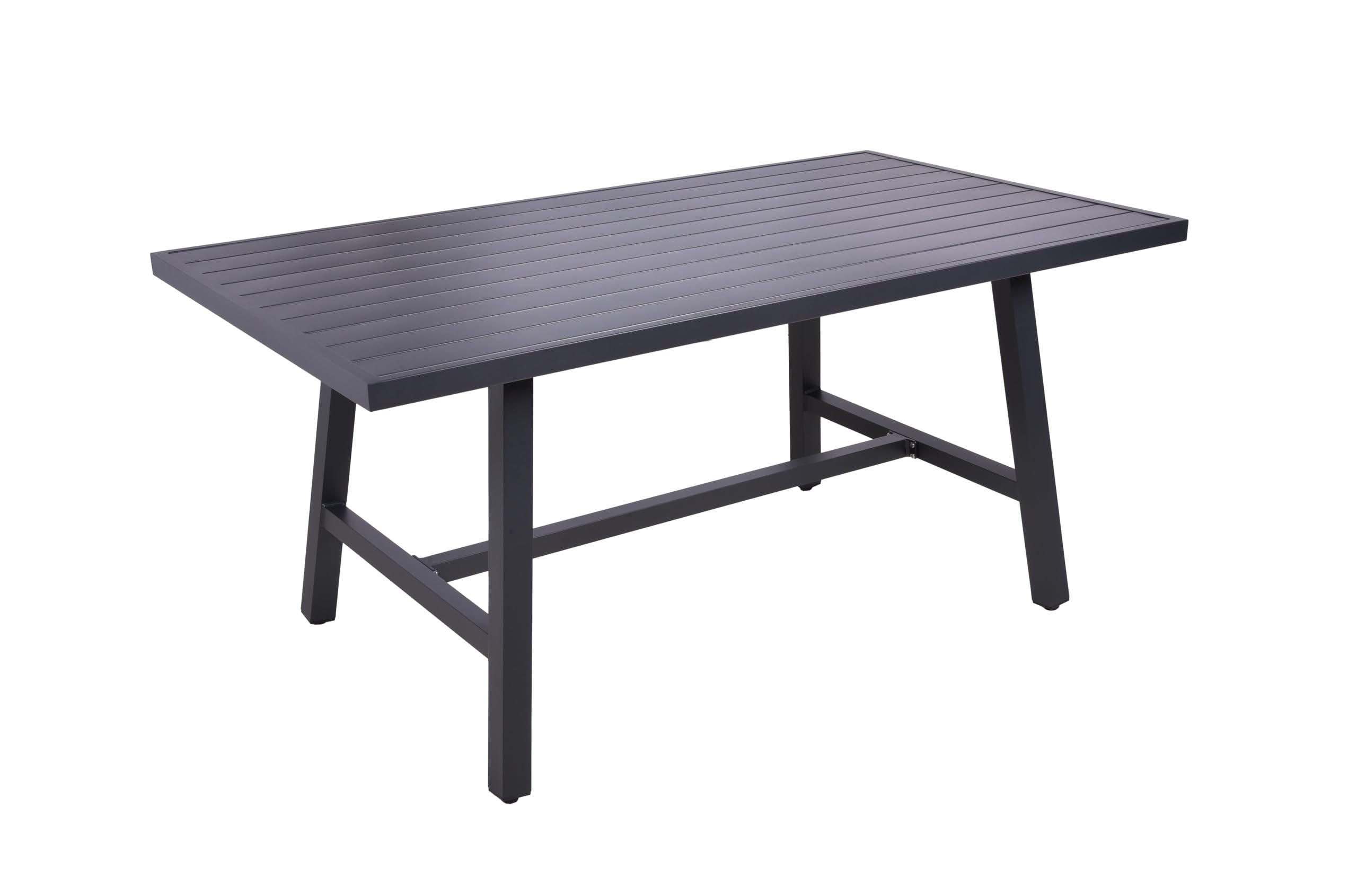 GARTENTISCH Joris Terrassentisch - Schwarz, Kunststoff (160/89.5/75cm) - DELUKE