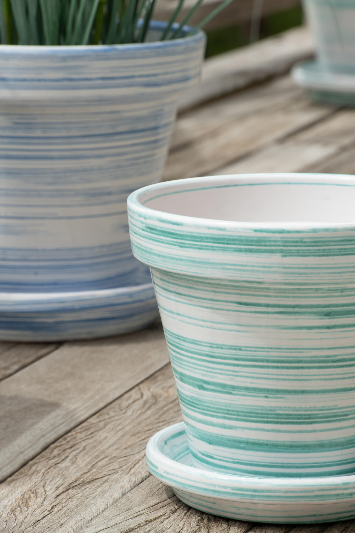 BLUMENTOPF MW Grün - Grün, Keramik (27/25cm) - J-Line