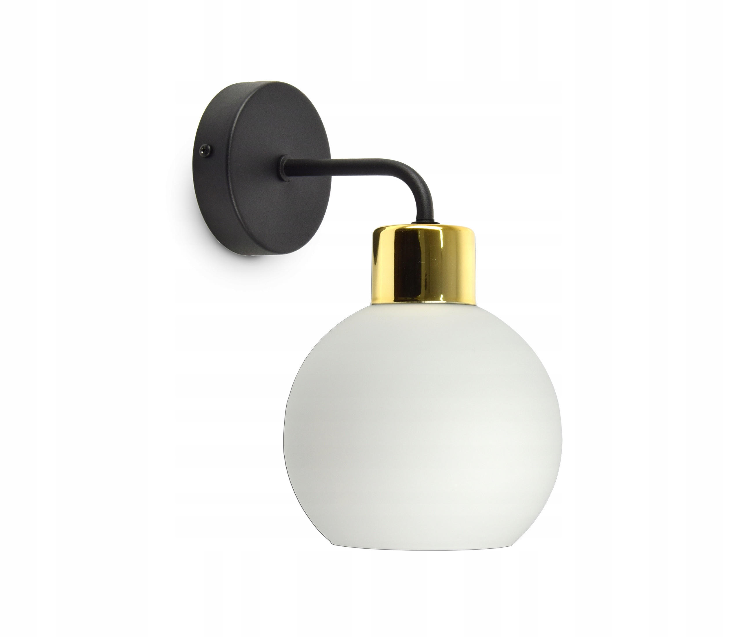 WANDLEUCHTE Milano Spot - Goldfarben/Schwarz, Glas/Metall (18/27/14cm) - kiki design