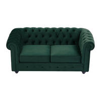 SOFA ohne Schlafmöglichkeit - 2 Personen - Samt, Stoff - Grün - - Grün, Textil (168/72/88cm) - Vente-Unique