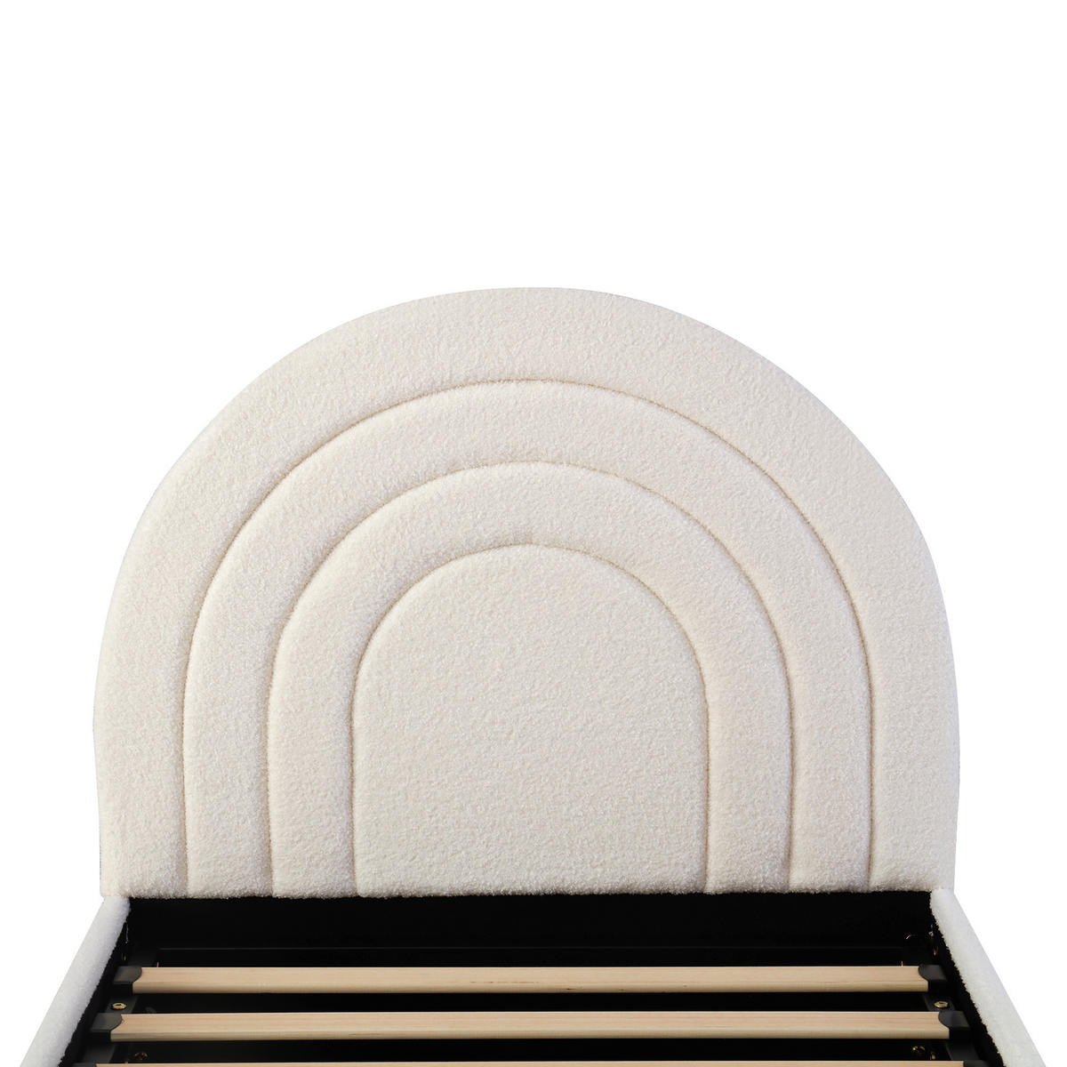 POLSTERBETT aus Schleife 90x200 cm in Beige mit hydraulischem Stauraum - Beige, Textil (90/200cm) - Modfu