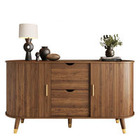 KOMMODE aus MDF 140x40x79,5cm in Nussbaum mit Schubladen - Nussbaumfarben, Holzwerkstoff (140/79.5/40cm) - Modfu