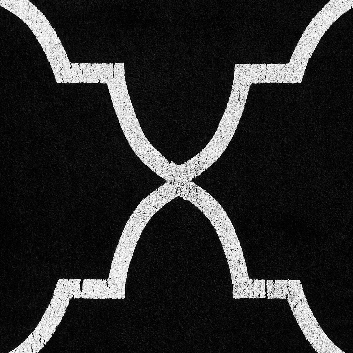 KURZFLOR-TEPPICH Yelki 200/140 cm - Schwarz, Naturmaterialen (140/200cm) - Beliani