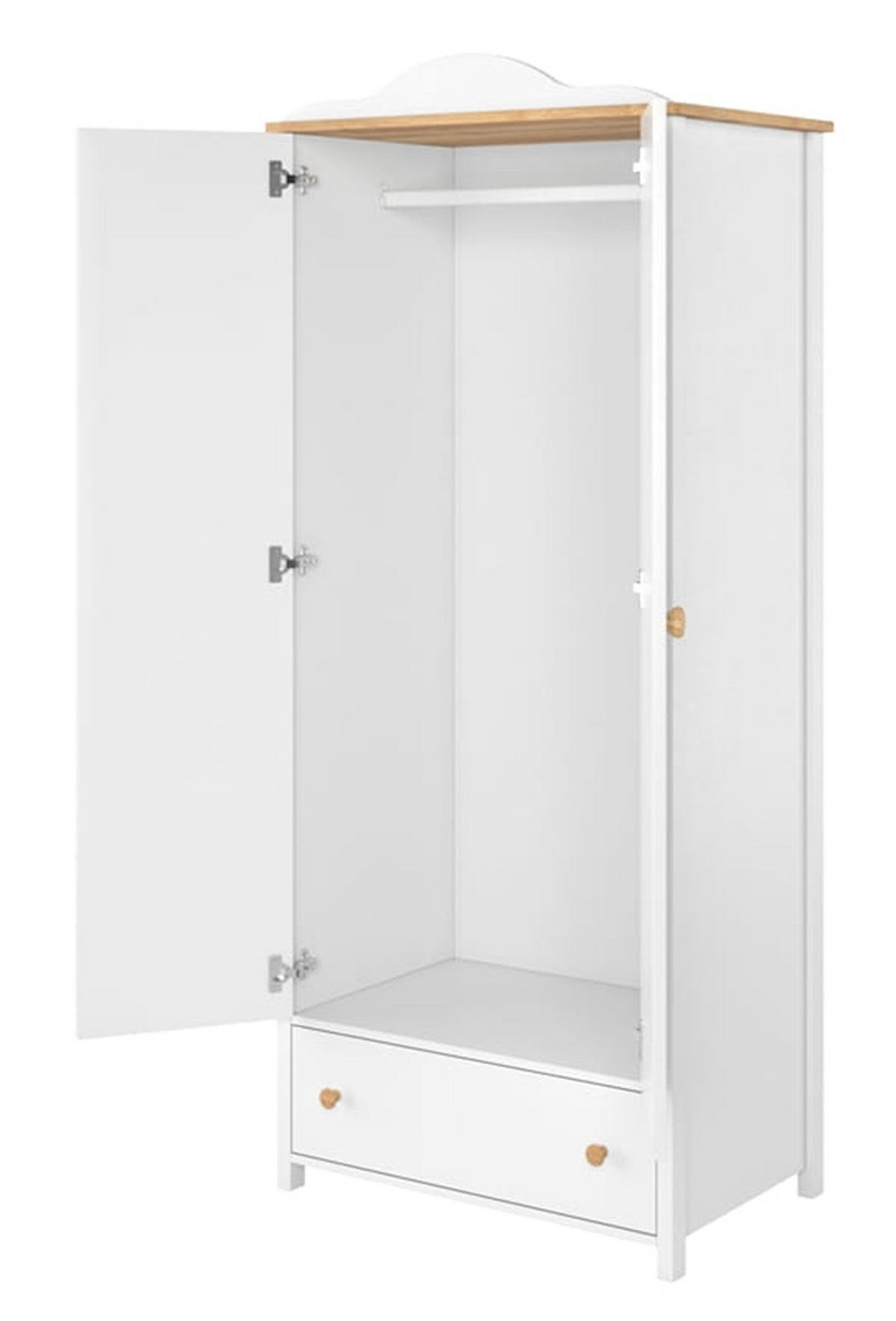 MÖBELSET STORY I - Eichefarben/Weiß, Holzwerkstoff (110/186/96cm) - Meblini