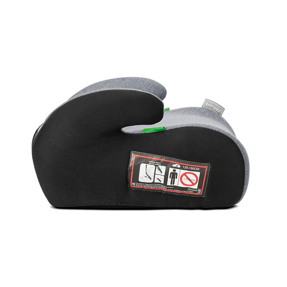 KINDERSITZE i-Size Orion grau schwarz (125-150cm) Boostersitz, Bezug waschbar - Schwarz, Kunststoff (43/20/37cm) - Lorelli