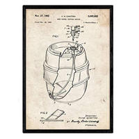 POSTER Patent Bierfass A3 Rahmenlos - Klar, Papier (29.7/5/42cm) - Nacnic