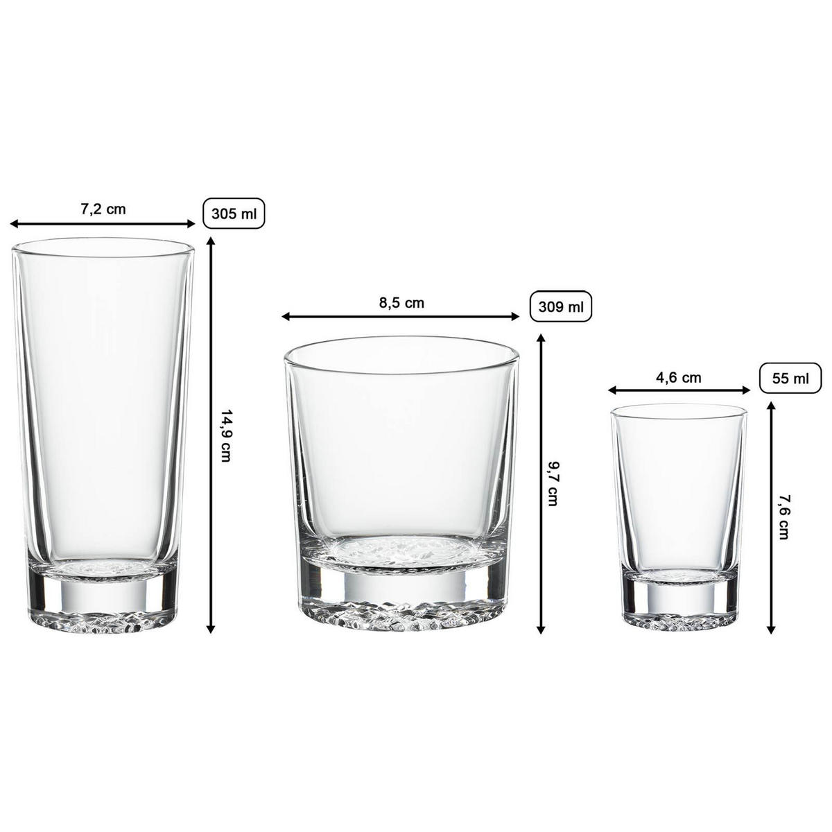 BAR GLÄSERSET Lounge 2.0 transparent 12er Set - Transparent, Glas - Spiegelau