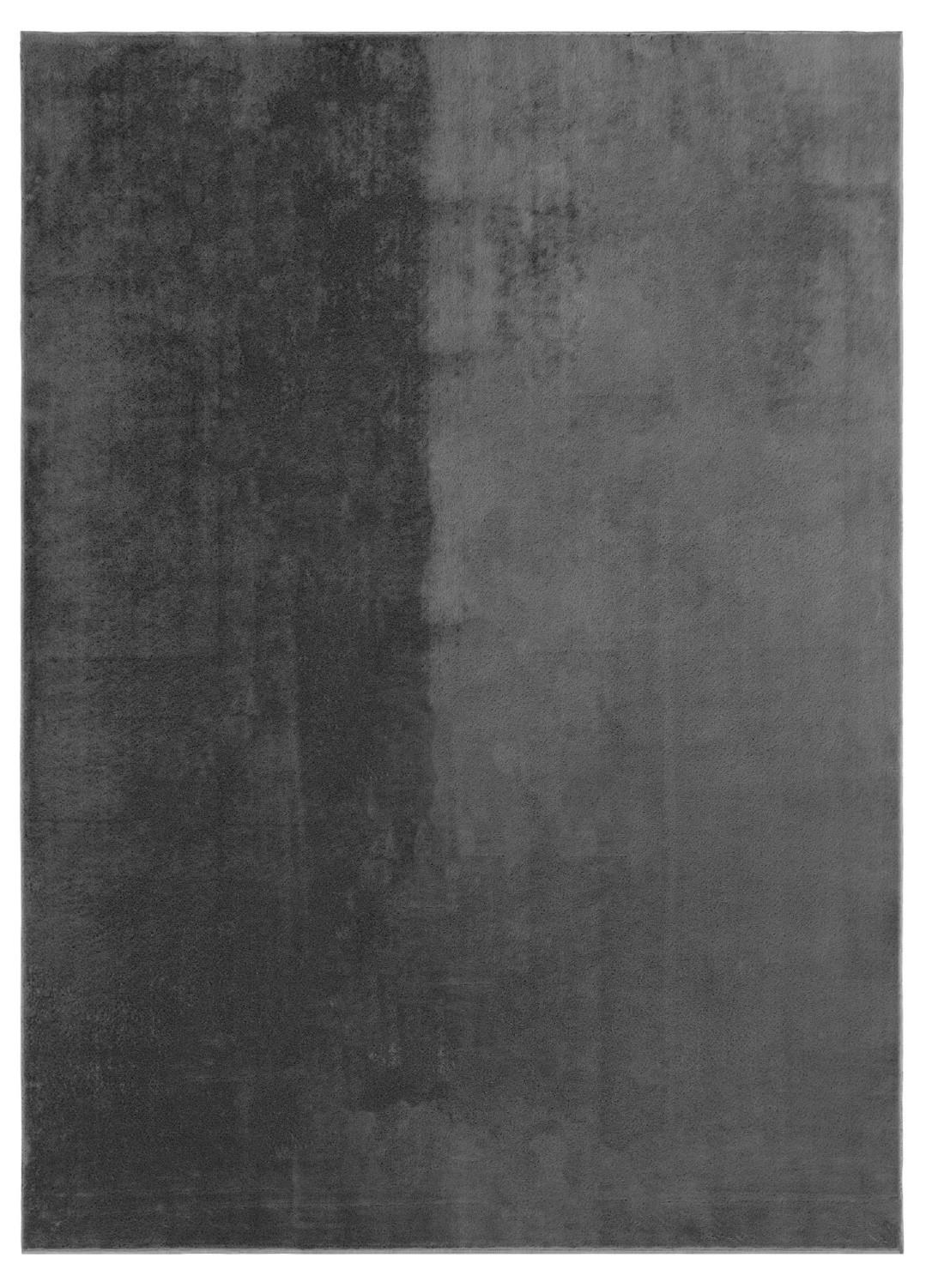 KURZFLORTEPPICH LUMI dunkelgrau kuschelweich waschbar 200/300 cm - Dunkelgrau, Textil (200/300cm) - Tapiso
