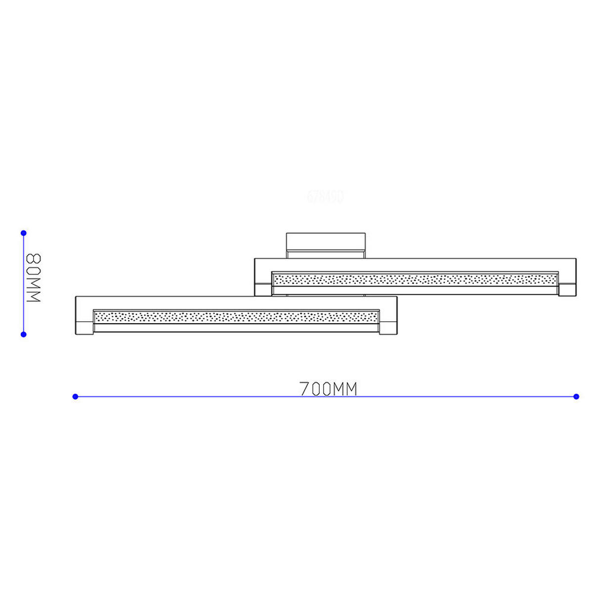 LED DECKENLEUCHTE STARLA Braun Holz Aluminium - Braun, Holz (70/13/8cm) - Globo Lighting