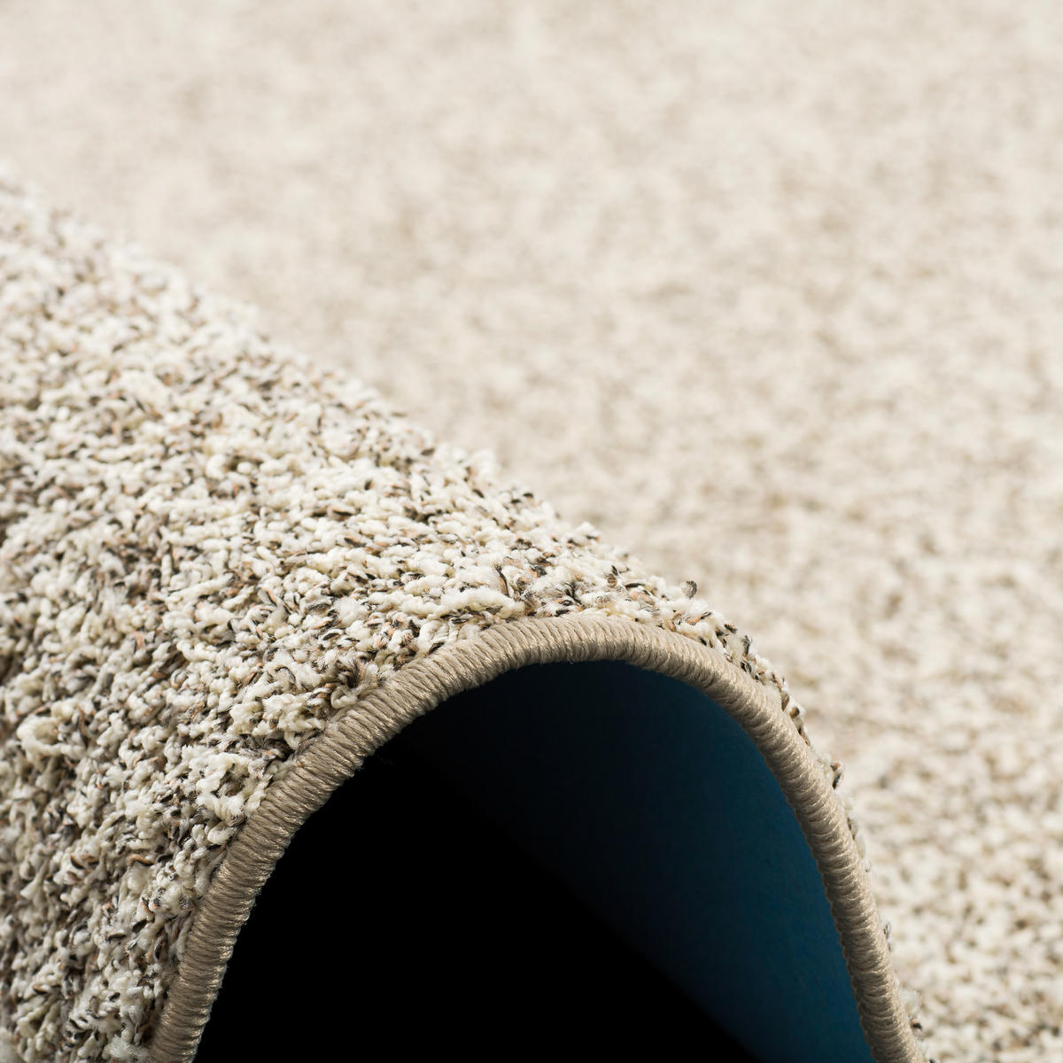 HOCHFLOR VELOURS TEPPICH MONA MIX RUND - Taupe, Textil (100/100cm) - Snapstyle