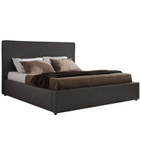 POLSTERBETT CORIVO CLASSIC 140/200 - Grau Kunstleder - Multipocket-Matratze - Grau, Textil (140/200cm) - MKS