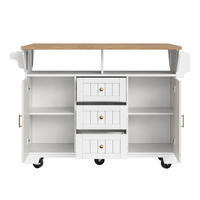 KÜCHENINSEL Weiß 120/80/95 cm - Weiß, Holzwerkstoff (120/95/40cm) - PANGIVO