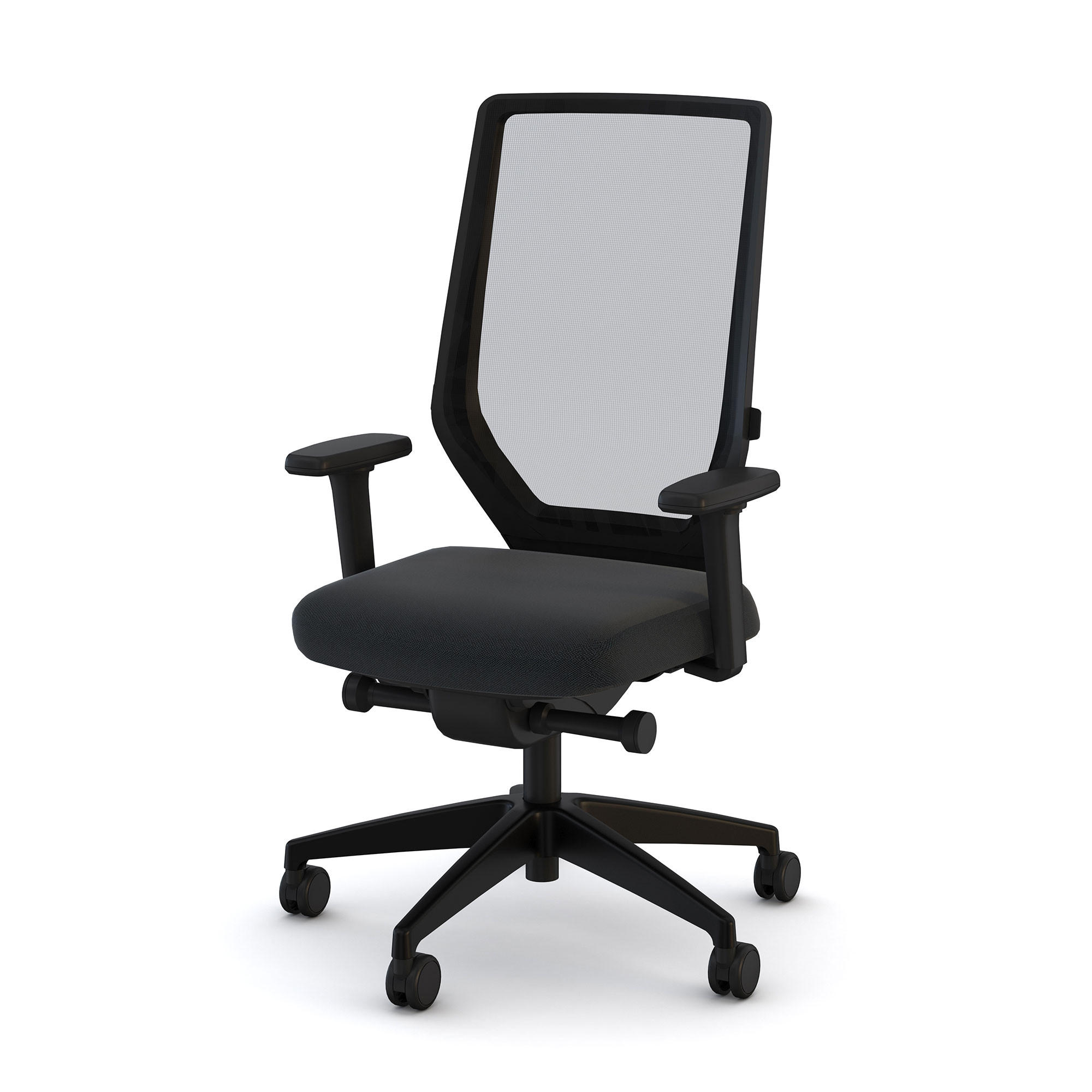 DREHSTUHL Bürostuhl Streamo Synchronmechanik mit Netzrücken - Schwarz, Textil (65/116/45cm) - ASSMANN