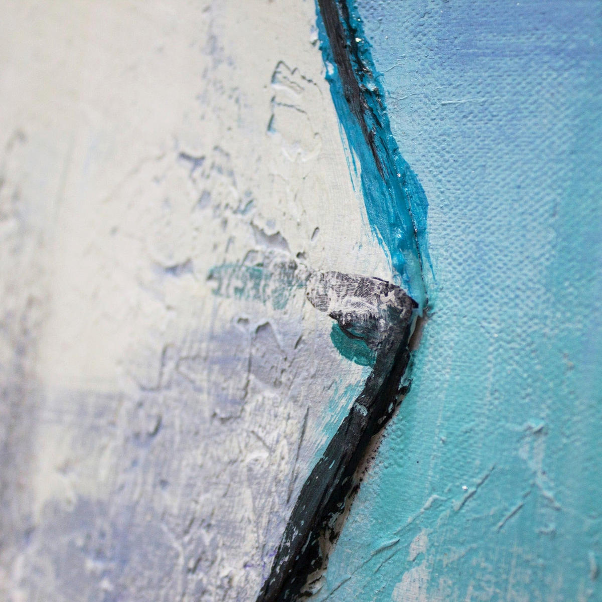 GEMÄLDE Reisende Fische Schattenfugenrahmen schwarz 120x40 cm - Schwarz, Holz (120/40cm) - YS-art gallery