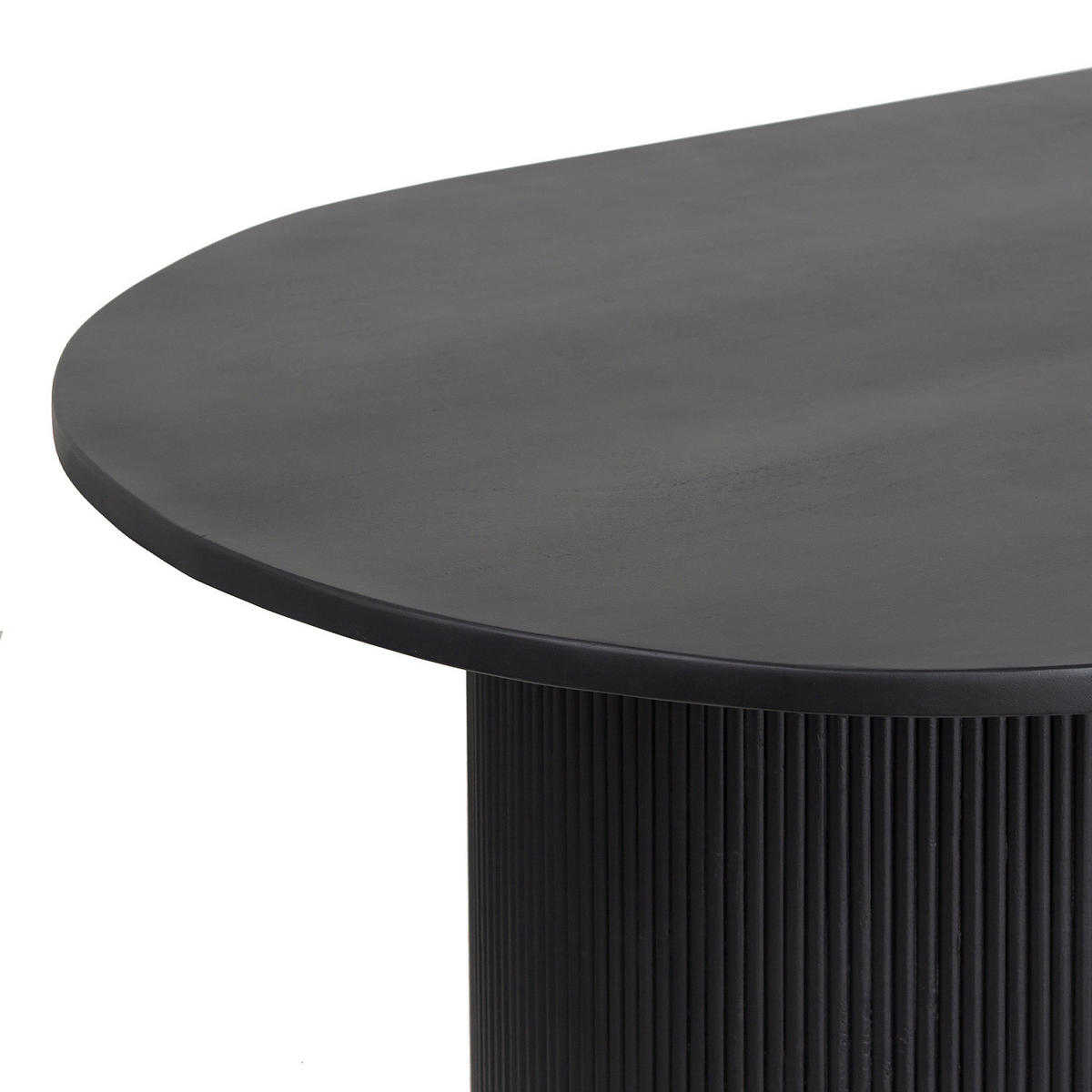 MASSIVER ESSTISCH - Akazie massiv - Schwarz/Akaziefarben, Akazienholz/Holz (100/200/76cm) - home24