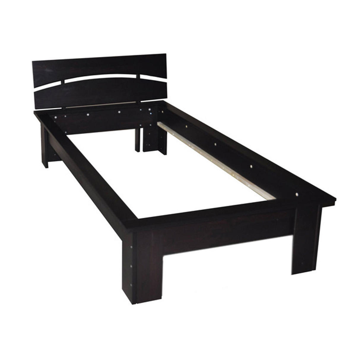 BETT Paris wenge 107,6 / 217,6 / 79,5cm - Wengefarben, Holz/Holzwerkstoff (90/200cm) - Feldmann-Wohnen