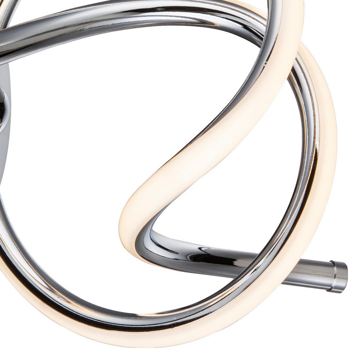 LED WANDLEUCHTE WAVE Chrom Silber - Silberfarben, Metall (21/24/37cm) - Globo Lighting