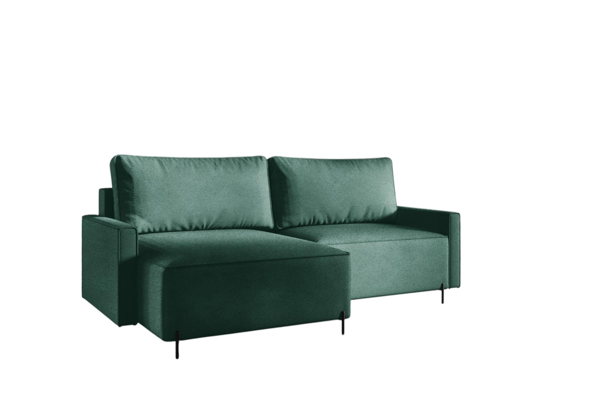 ECKSOFA Braga Mit Schlaffunktion - Grün, Holzwerkstoff/Textil (229/148cm) - Fun Möbel