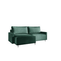 ECKSOFA Braga Mit Schlaffunktion - Grün, Holzwerkstoff/Textil (229/148cm) - Fun Möbel