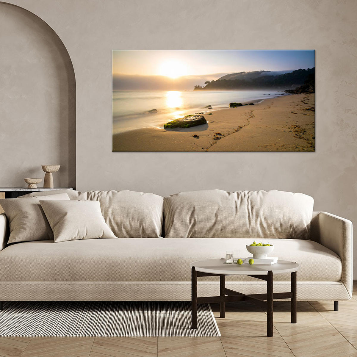 LEINWANDBILD Landschaften 100x50cm - Grau, Textil (100/50cm) - Feeby