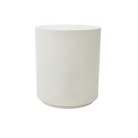 BEISTELLTISCH ROME Rund Groß Zementoptik 45 x 45 x 51 cm - Creme, Naturmaterialien (45/45/51cm) - Elementi