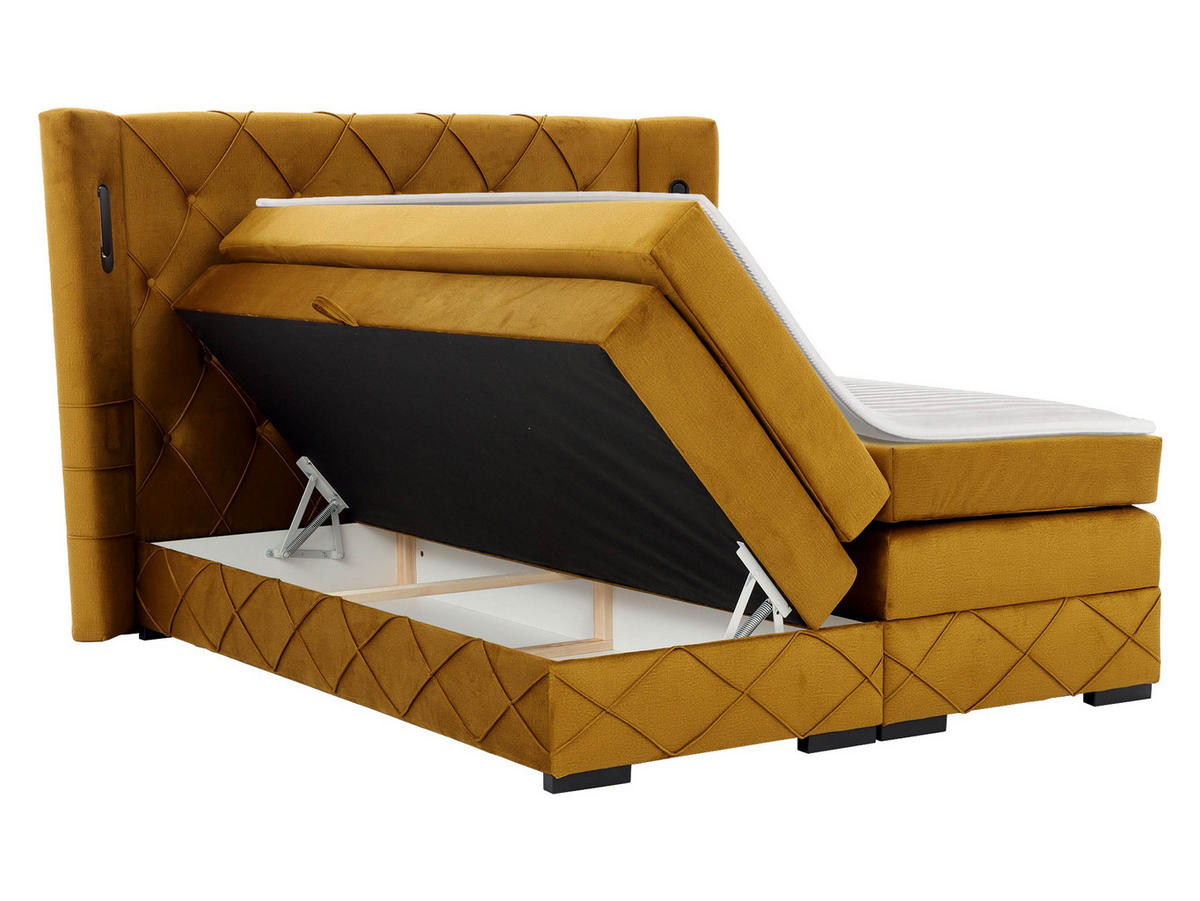 BOXBETT Focus Lux - Hellbraun, Holz (120/200cm) - MIRJAN24