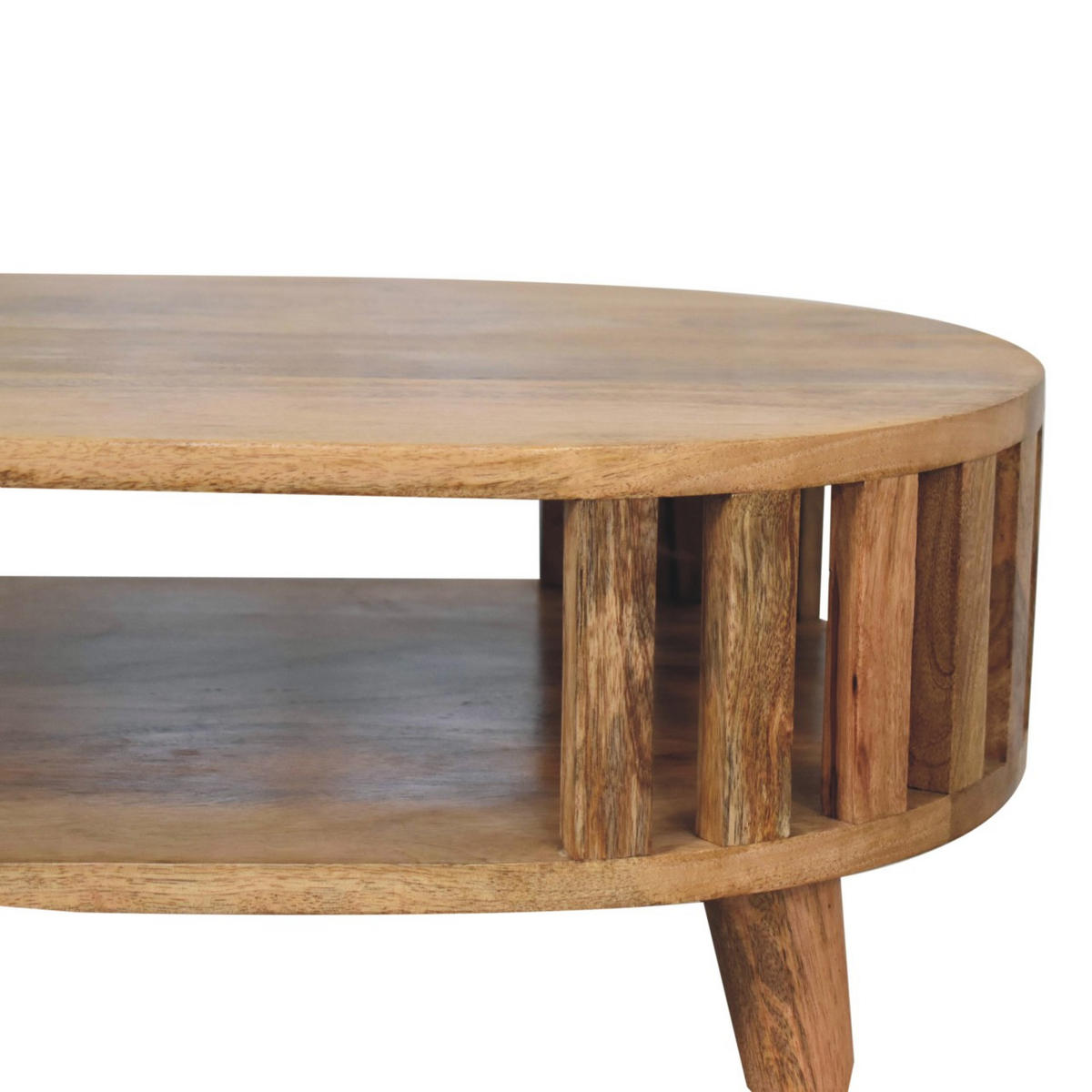 KAFFETISCH Ariella mit Eichen-Finish - Beige/Messingfarben, Holz/Metall (45/65/35cm) - Artisan Furniture
