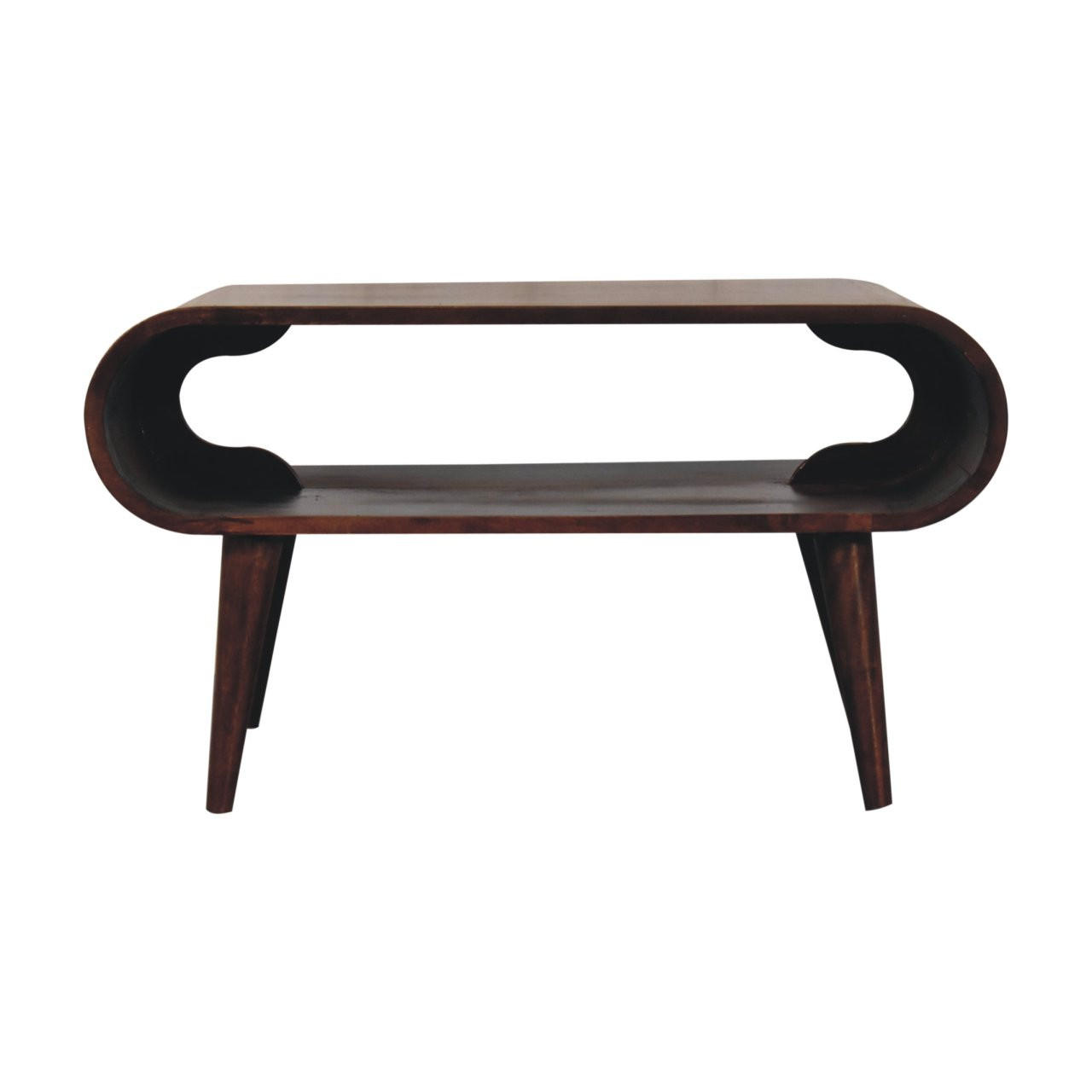 Artisan Furniture NOČNÍ SKŘÍŇKA Riffel, 2 zásuvky a mosazné akcenty, světle hnědý