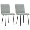 ESSZIMMERSTÜHLE 2 Stk. Hellgrau Samt 45*54*83cm - Grau, Metall (45/83/54cm) - ZMH