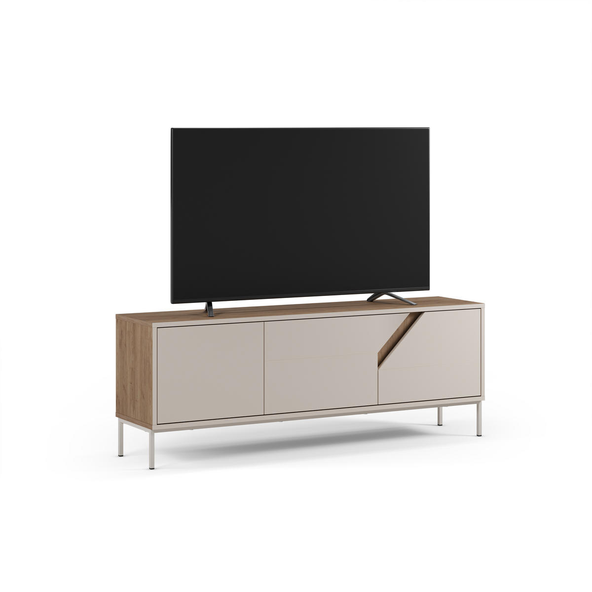 TV-STÄNDER Lilou Beige 150/35/55 cm - Beige, Holz (35/55/150cm)