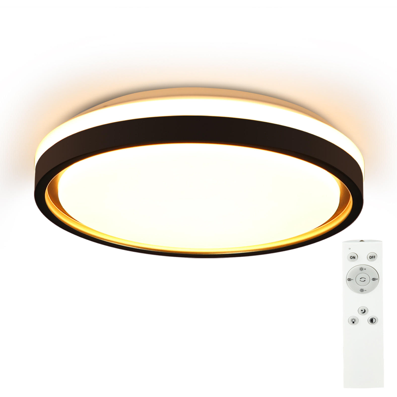 LED-DECKENLEUCHTE Daniel 30/30/6 cm - Schwarz, Kunststoff (30/30/6cm) - Nettlife