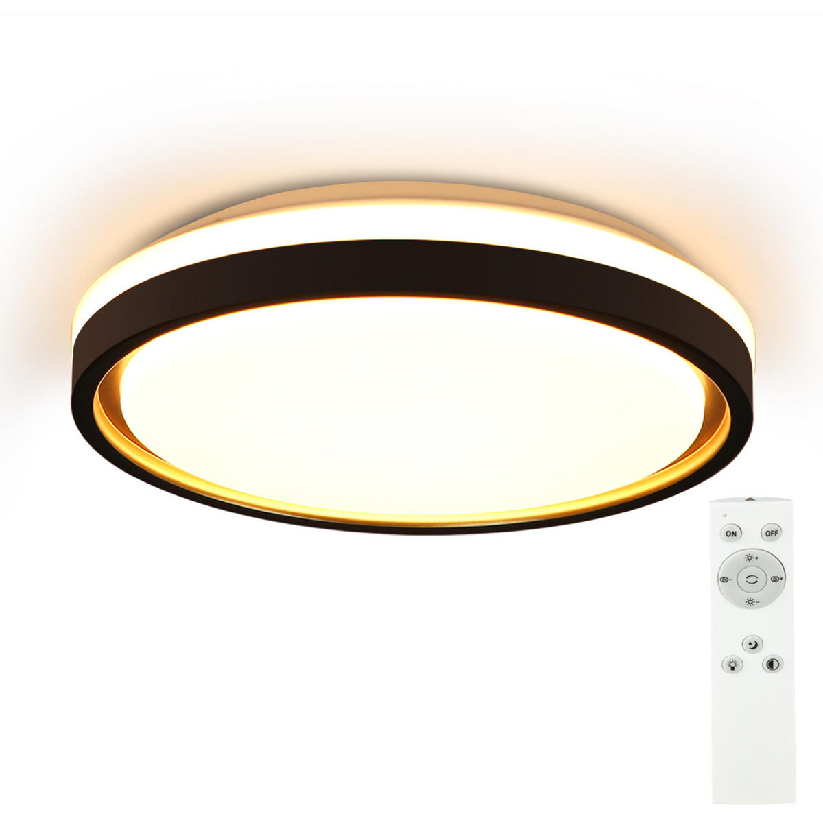 LED-DECKENLEUCHTE Daniel 30/30/6 cm - Schwarz, Kunststoff (30/30/6cm) - Nettlife