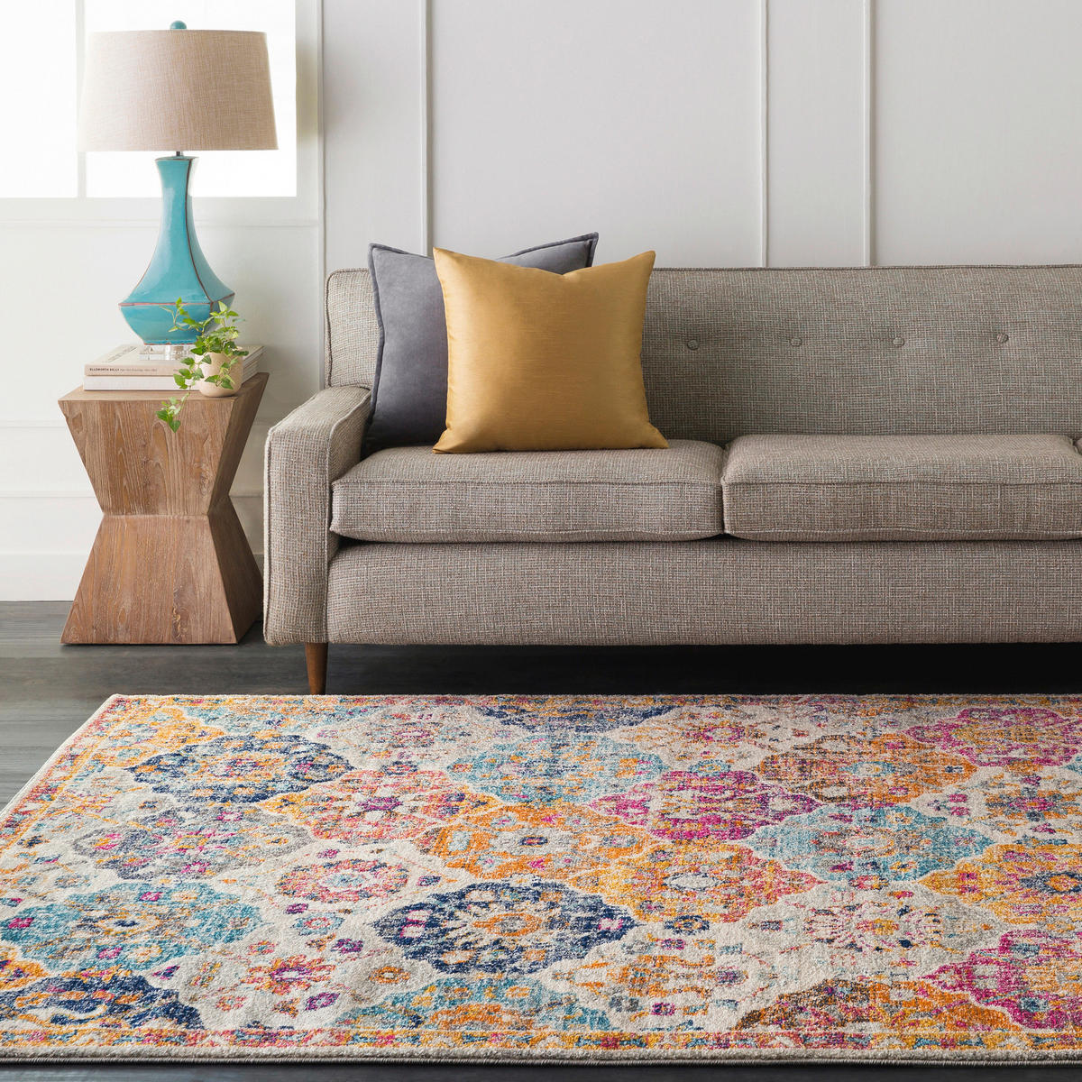 VINTAGE-TEPPICH 78/365 cm Mehrfarbig - Multicolor/Orange, Naturmaterialien/Textil (80/365cm) - LIVABLISS