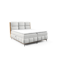 BOXBETT Charlie - Hellgrau, Holzwerkstoff/Textil (200/200cm) - Fun Möbel