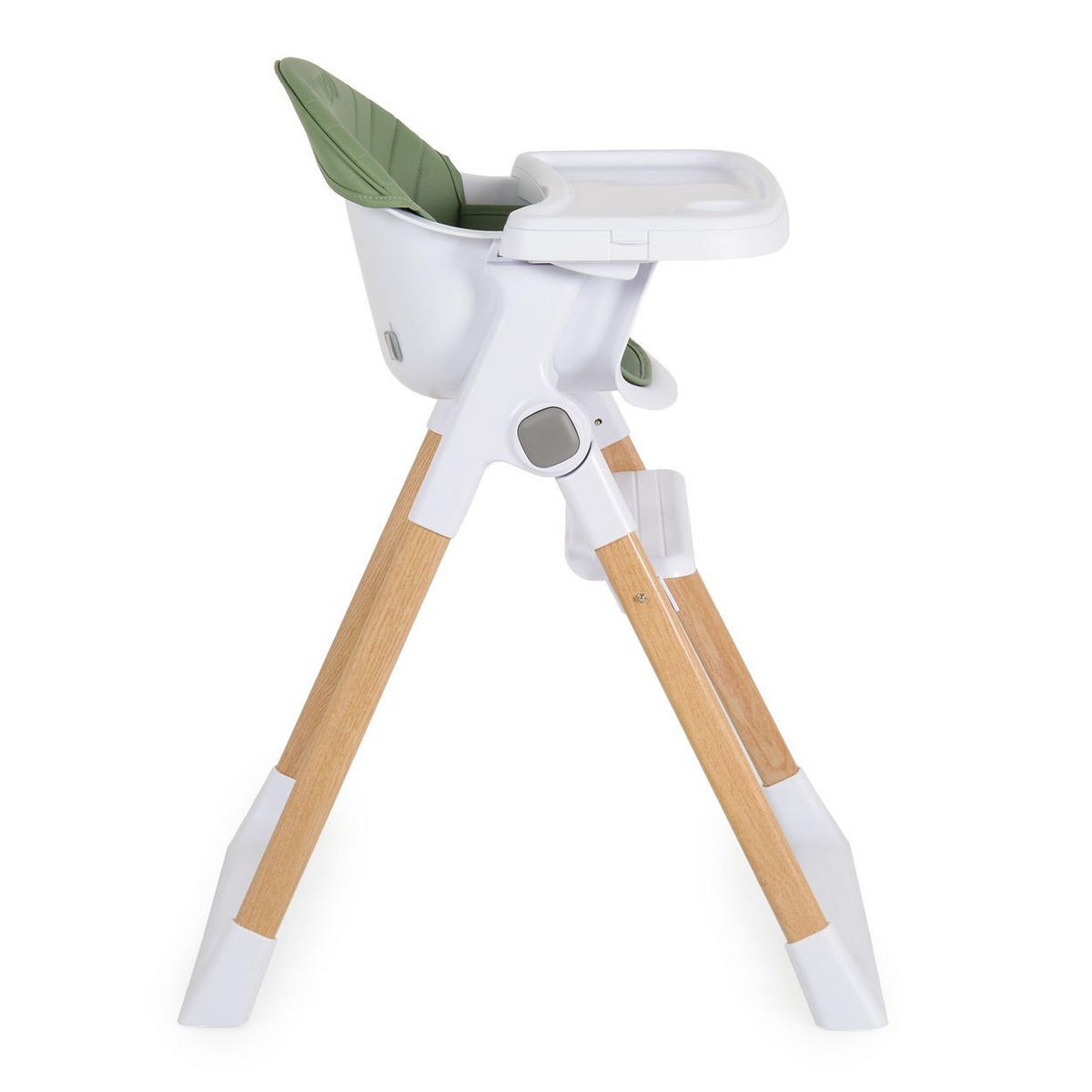 KINDERHOCHSTUHL Almond grün Holzoptik klappbar Doppeltablett Sicherheitsgurt - Grün, Kunststoff (54/84/64cm) - Cangaroo