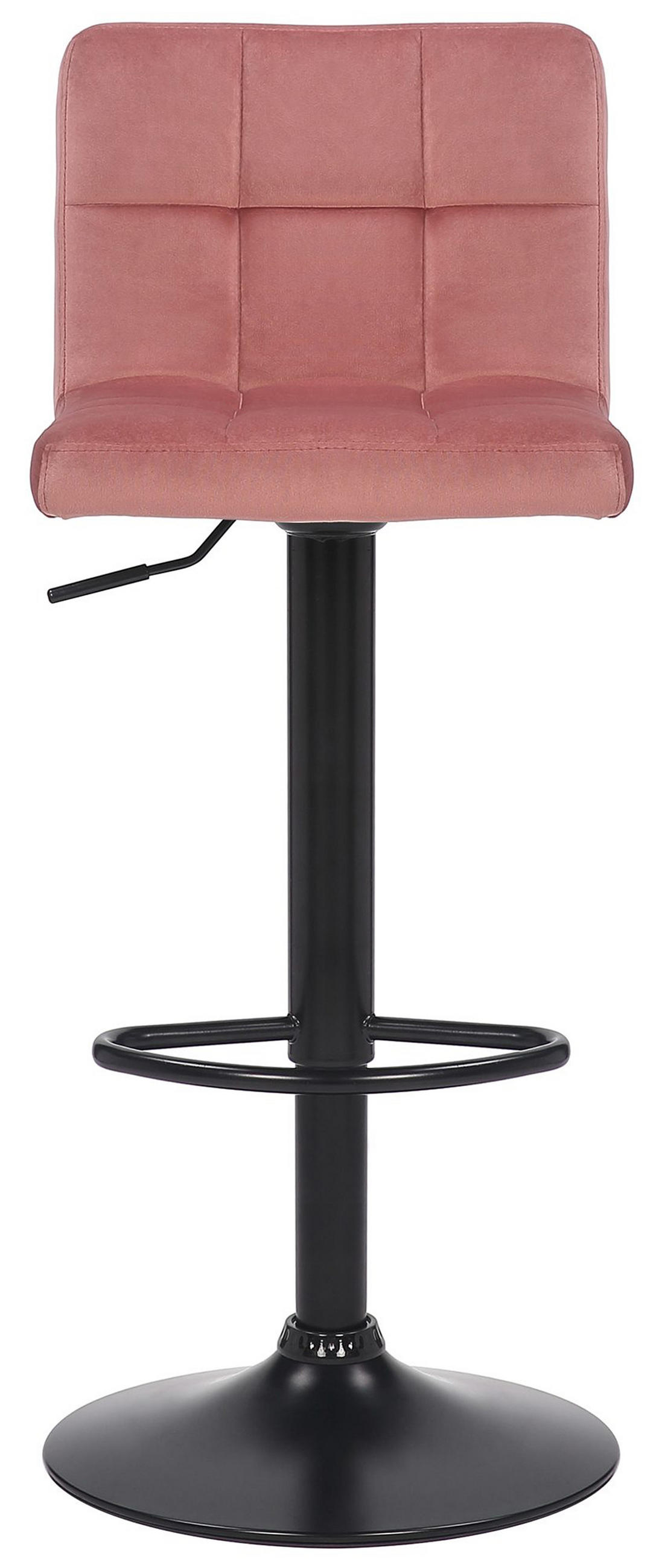 BARHOCKER 4er Set Fenai Samt pink - Pink/Schwarz, Textil/Metall (40/106/40cm) - TPFLiving