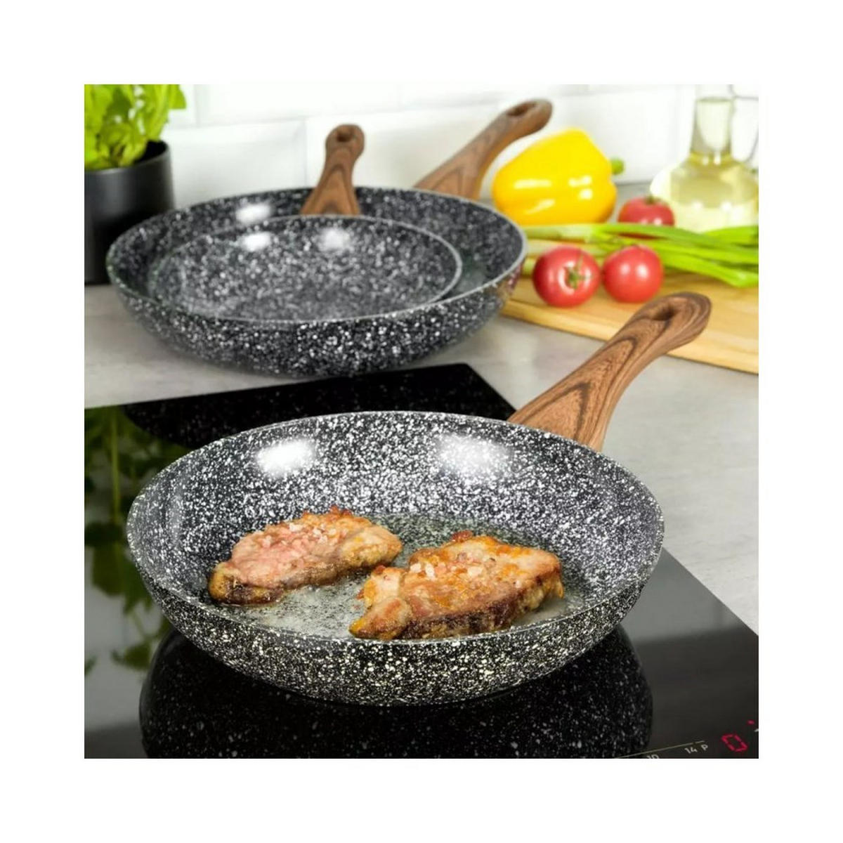 PFANNE Grau 24/24/5 cm KH1028 - Grau, Metall (24cm) - Kinghoff 