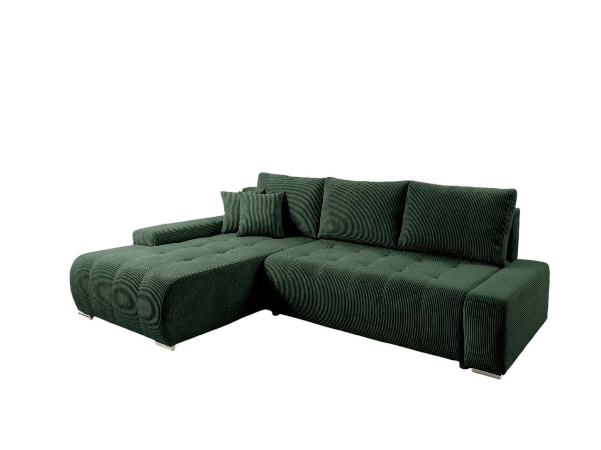 ECKSOFA Vogar In Poso - Grün, Holzwerkstoff/Textil (265/185cm) - Fun Möbel