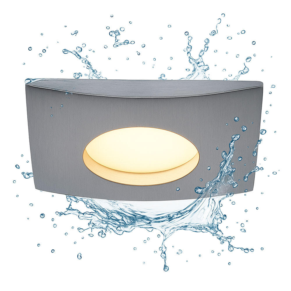 LED EINBAULEUCHTE Aluminium Silber - Silberfarben, Metall (8/8/3.5cm)