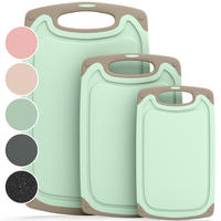 SCHNEIDEBRETT 3er Set Grün - Grün, Kunststoff (25/0.75cm) - Blumtal