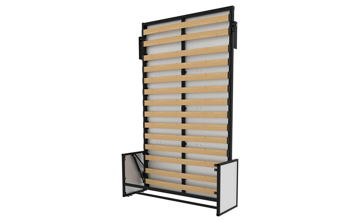 SCHRANKBETT Morphy Studio Modulares SizeFlex- und TypeFlex-System - 120x200, Vertikal - Schwarz, Metall (120/200cm) - WallBedKing