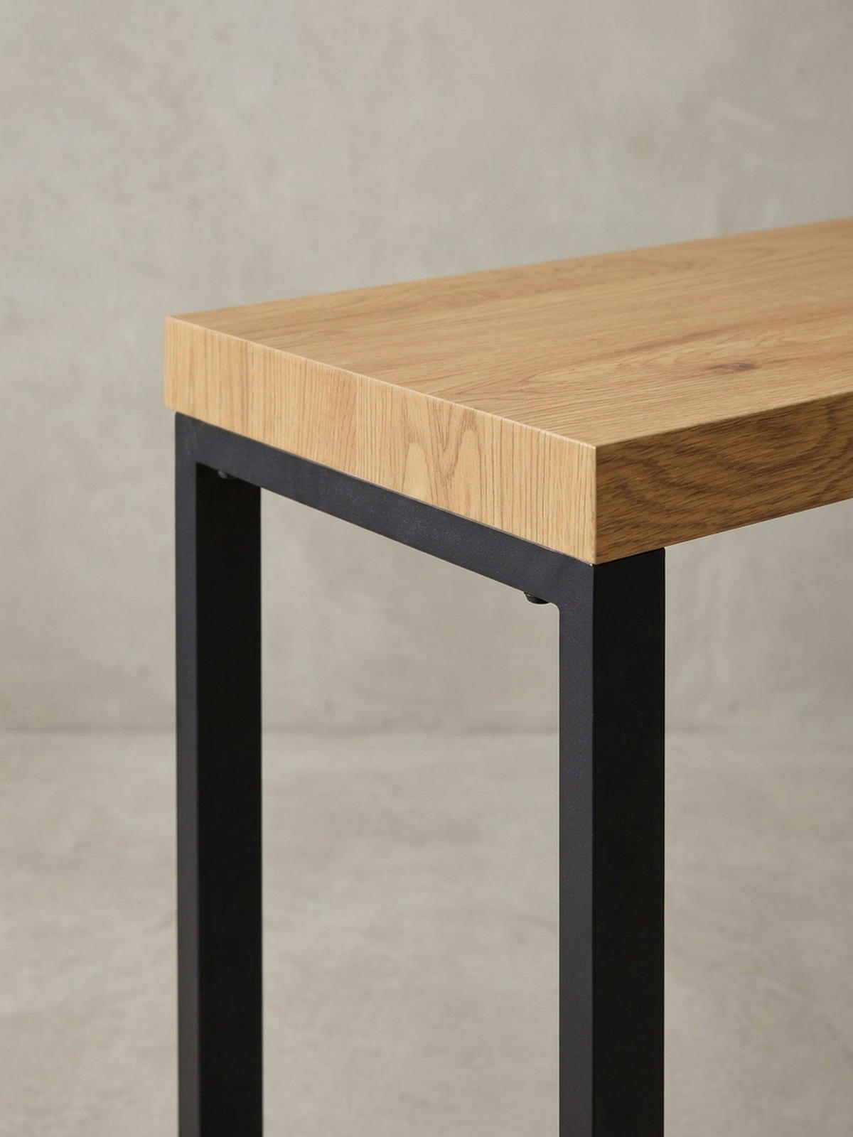 KONSOLENTISCH – Eicheoptik, große Ablagefläche, modern - Schwarz/Braun, Holz/Metall (39/120/76cm) - KADIMA DESIGN