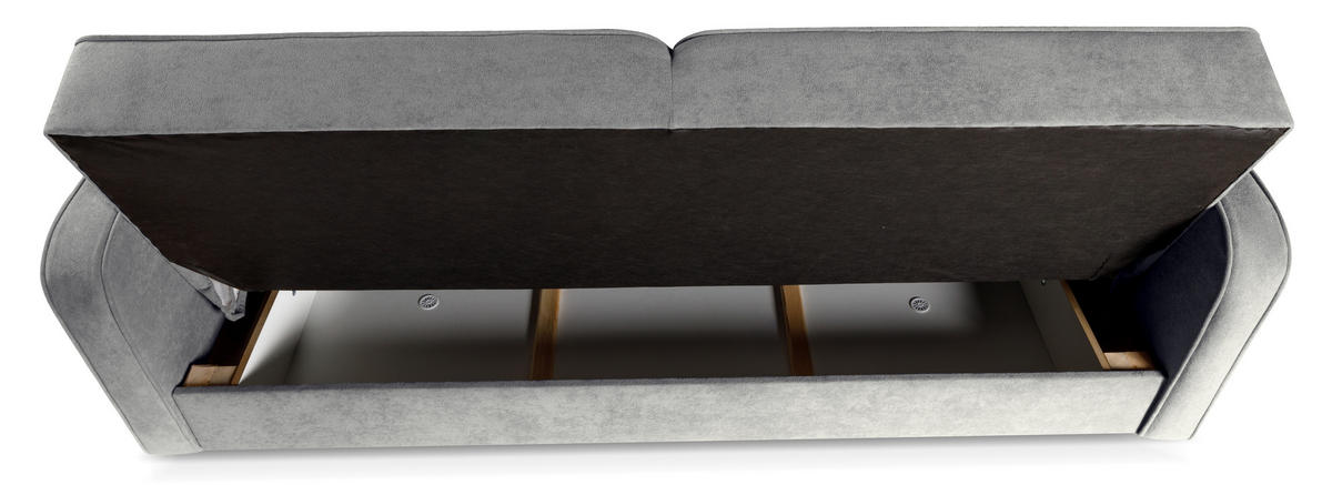 SOFA Grau ARIS Schlafsofa - Grau, Textil (222/90/93cm) - Sepro Meble