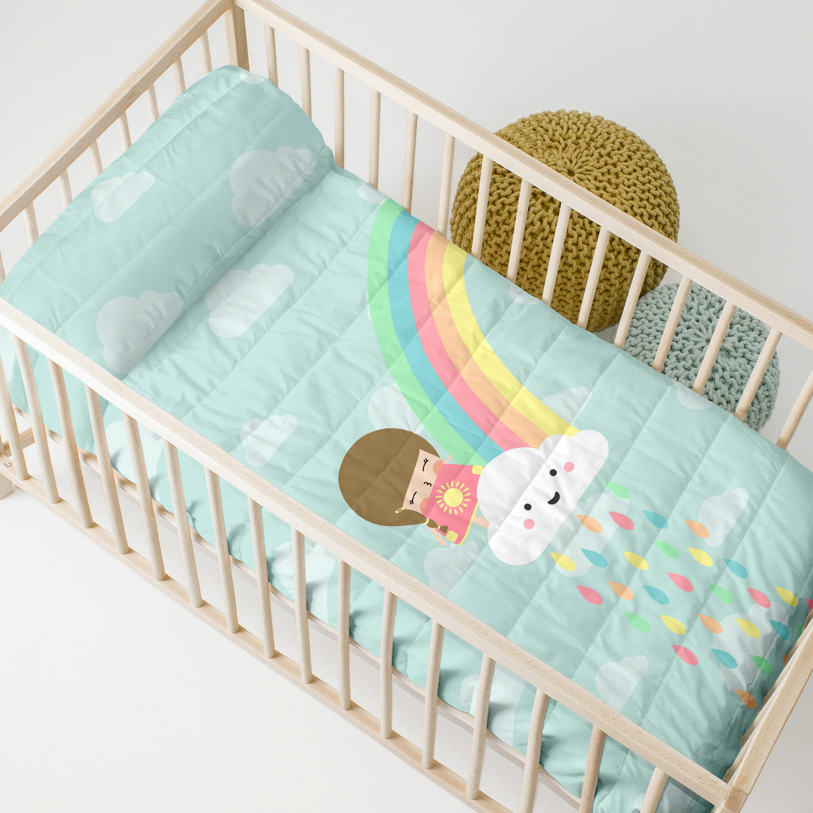 TAGESDECKE rainbow 100x130 cm (kinderbett) mehrfarbig - Multicolor, Textil (100/130cm) - Happy Friday