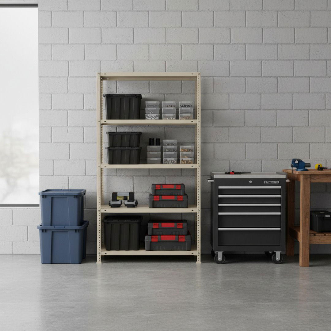 SCHRAUBREGAL PANDA TALL | HxBxT 200x100x40cm | 5 Fachböden | Fachlast 100kg | Weiß - Weiß, Metall (100/200/40cm) - PROREGAL