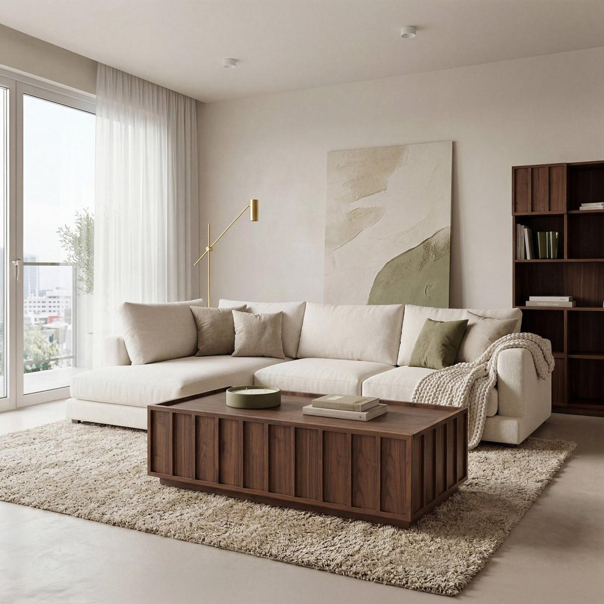 COUCHTISCH FESTER Kairo Walnuss 120 cm x 37 cm - Walnussfarben, Holzwerkstoff (62/120/37cm) - Klast Home