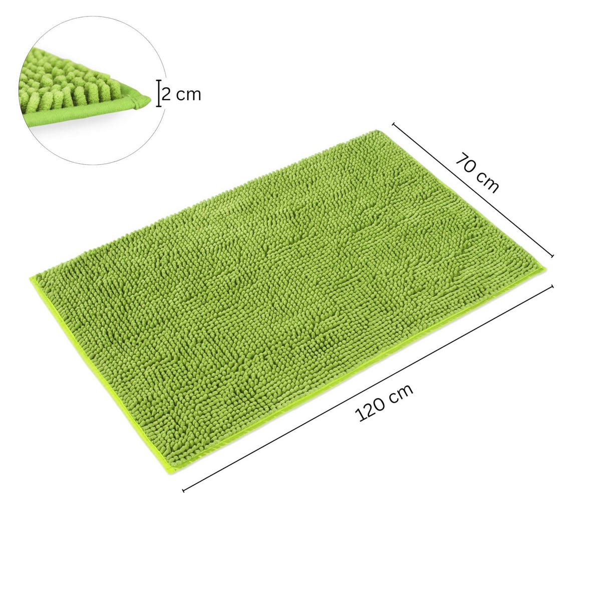 BADEMATTE PARIS - Grün, Textil (70/120cm) - WohnDirect