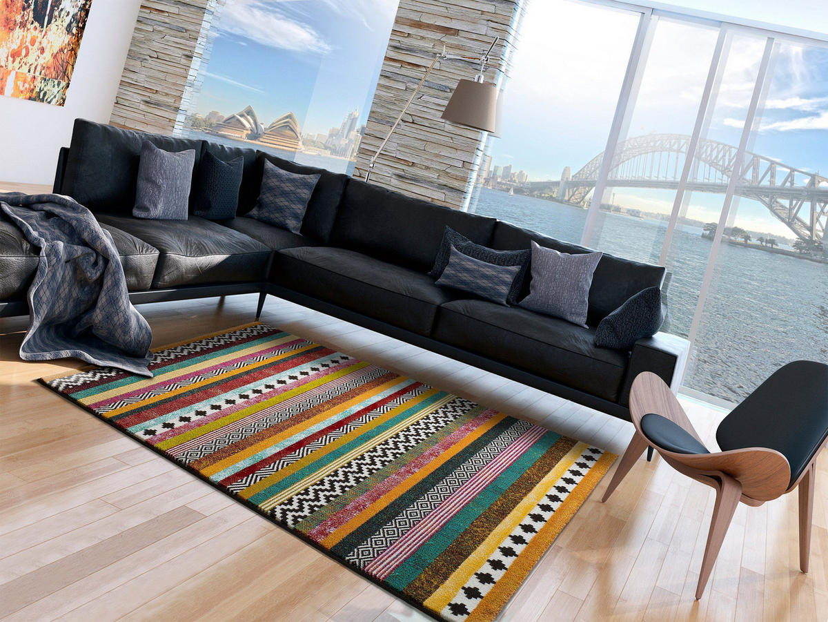 WEBTEPPICH Mehrfarbig Moar 160/230 cm - Multicolor, Naturmaterialien/Textil (160/230cm) - Atticgo