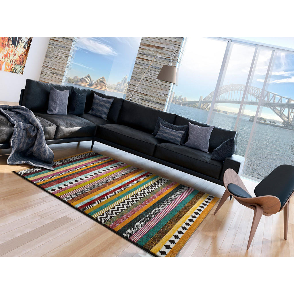 Thumbnail - Atticgo Webteppich, Mehrfarbig, Textil, Ethno, Rechteckig, 160x230 cm, Oeko-Tex® Standard 100, in verschiedenen Größen e...